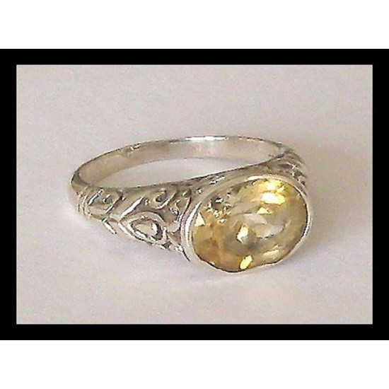 Indian silver jewellery - Indian Citrine Ring,Indian rings