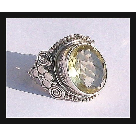 Indian silver jewellery - Indian Citrine Ring,Indian rings