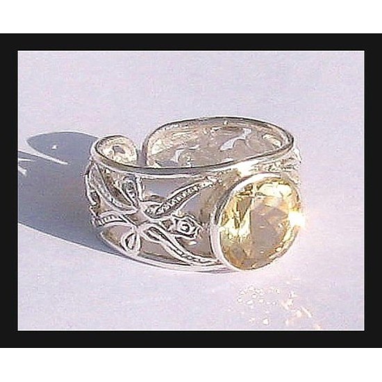 Indian silver jewellery - Indian Citrine Ring,Indian rings