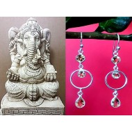 Boucles d'oreilles indiennes Citrine - Bijoux indiens