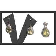 Indian silver jewellery - Indian Citrine Pendant set