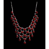 Indian silver jewellery - Indian Coral necklace