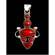 Pendentif indien Corail - Bijoux indiens