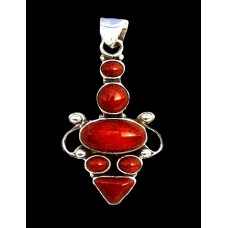 Pendentif indien Corail - Bijoux indiens Pendentif indien Corail - Bijoux indiens