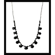 Collier indien argent et onyx de création - Bijoux de l'inde