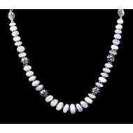 Indian Jewelry - Creation Metal Necklace and Labradorite