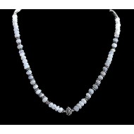 Indian Jewelry - Creation Metal Necklace and Labradorite