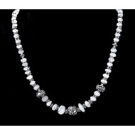 Indian Jewelry - Creation Metal Necklace and Labradorite