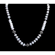 Indian Jewelry - Creation Metal Necklace and Labradorite