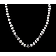 Indian Jewelry - Creation Metal Necklace and Labradorite