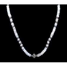 Bijoux indiens - Création Collier Métal et Pierre de Lune Bijoux indiens - Création Collier Métal et Pierre de Lune