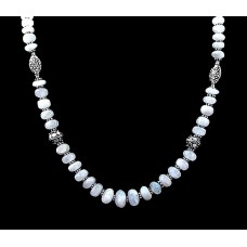 Bijoux indiens - Création Collier Métal et Pierre de Lune Bijoux indiens - Création Collier Métal et Pierre de Lune