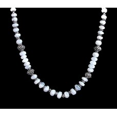 Bijoux indiens - Création Collier Métal et Pierre de Lune Bijoux indiens - Création Collier Métal et Pierre de Lune