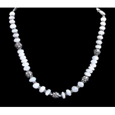 Bijoux indiens - Création Collier Métal et Pierre de Lune Bijoux indiens - Création Collier Métal et Pierre de Lune
