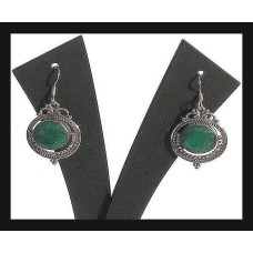 Bijoux indiens - Création Boucles d'oreilles Emeraude Bijoux indiens - Création Boucles d'oreilles Emeraude