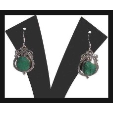 Bijoux indiens - Création Boucles d'oreilles Emeraude Bijoux indiens - Création Boucles d'oreilles Emeraude