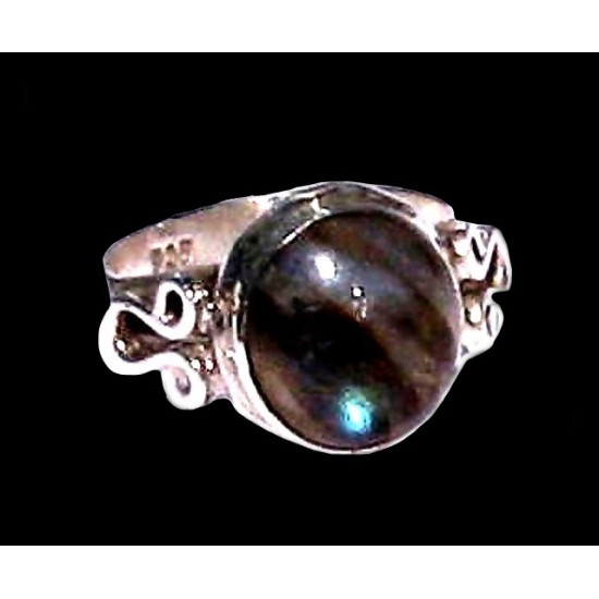 Bague indienne en argent et Labradorite - Bijoux indiens,Bagues indiennes