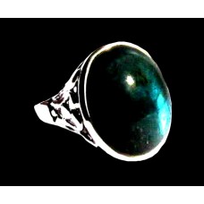 Bague indienne en argent et Labradorite - Bijoux indiens