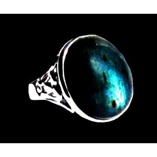 Bague indienne en argent et Labradorite - Bijoux indiens