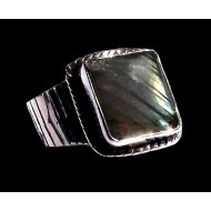 Bague indienne en argent et Labradorite - Bijoux indiens