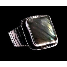 Bague indienne en argent et Labradorite - Bijoux indiens Bague indienne en argent et Labradorite - Bijoux indiens
