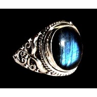 Indian silver jewellery - Indian Spectrolite Ring