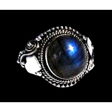 Bague indienne en argent et Labradorite - Bijoux indiens Bague indienne en argent et Labradorite - Bijoux indiens
