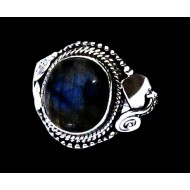 Bague indienne en argent et Labradorite - Bijoux indiens