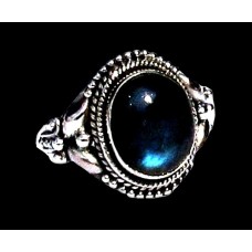 Bague indienne en argent et Labradorite - Bijoux indiens Bague indienne en argent et Labradorite - Bijoux indiens