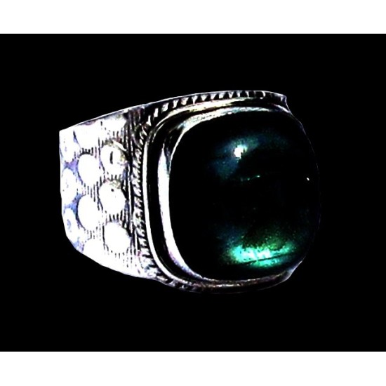 Indian silver jewellery - Indian Spectrolite Ring,Silver Mens jewellery