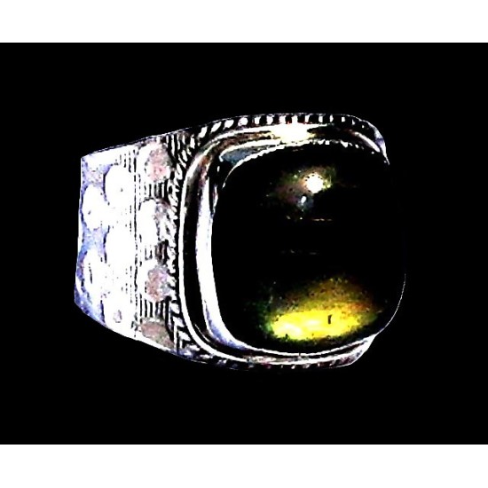 Indian silver jewellery - Indian Spectrolite Ring,Silver Mens jewellery