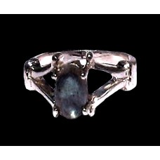 Bague indienne en argent et Labradorite - Bijoux indiens Bague indienne en argent et Labradorite - Bijoux indiens