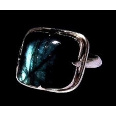 Bague indienne en argent et Labradorite - Bijoux indiens Bague indienne en argent et Labradorite - Bijoux indiens