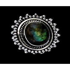 Bague indienne en argent et Labradorite - Bijoux indiens Bague indienne en argent et Labradorite - Bijoux indiens
