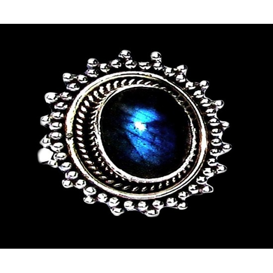 Indian silver jewellery - Indian Spectrolite Ring,Indian rings