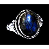 Bague indienne en argent et Labradorite - Bijoux indiens