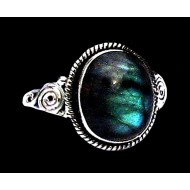 Bague indienne en argent et Labradorite - Bijoux indiens