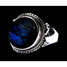 Bague indienne en argent et Labradorite - Bijoux indiens Bague indienne en argent et Labradorite - Bijoux indiens