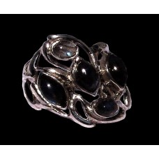 Bague indienne en argent et Labradorite - Bijoux indiens Bague indienne en argent et Labradorite - Bijoux indiens