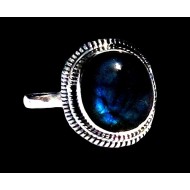 Bague indienne en argent et Labradorite - Bijoux indiens