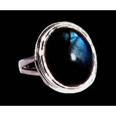 Bague indienne en argent et Labradorite - Bijoux indiens Bague indienne en argent et Labradorite - Bijoux indiens