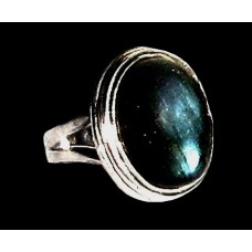 Bague indienne en argent et Labradorite - Bijoux indiens Bague indienne en argent et Labradorite - Bijoux indiens