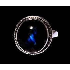 Bague indienne en argent et Labradorite - Bijoux indiens Bague indienne en argent et Labradorite - Bijoux indiens