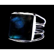 Bague indienne en argent et Labradorite - Bijoux indiens
