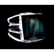 Bague indienne en argent et Labradorite - Bijoux indiens Bague indienne en argent et Labradorite - Bijoux indiens