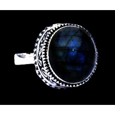 Bague indienne en argent et Labradorite - Bijoux indiens Bague indienne en argent et Labradorite - Bijoux indiens