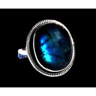 Indian silver jewellery - Indian Spectrolite Ring