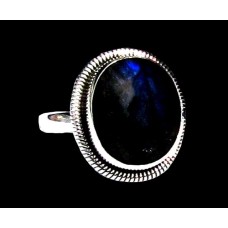 Bague indienne en argent et Labradorite - Bijoux indiens Bague indienne en argent et Labradorite - Bijoux indiens