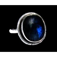 Bague indienne en argent et Labradorite - Bijoux indiens Bague indienne en argent et Labradorite - Bijoux indiens