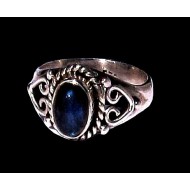 Bague indienne en argent et Labradorite - Bijoux indiens Bague indienne en argent et Labradorite - Bijoux indiens